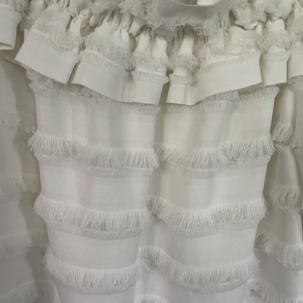 Azulu White Ruffled Blouse - Picture 2 of 3